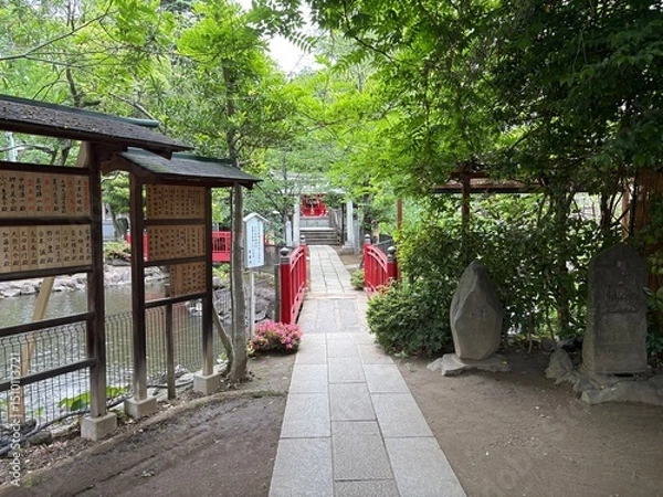 Fototapeta 七渡神社の境内