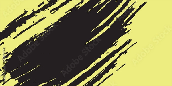 Fototapeta Black brush stroke set isolated on background. Paint brush stroke vector for ink paint, grunge design element, dirt banner, watercolor design, dirty texture. Trendy brush stroke, vector illustration