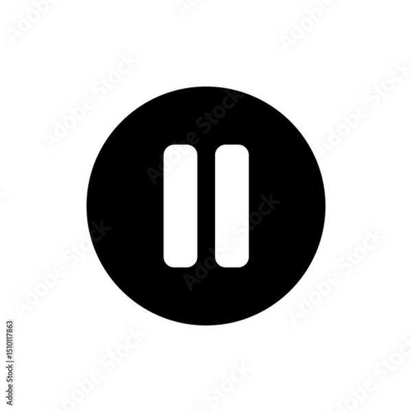 Fototapeta pause button icon vector illustration