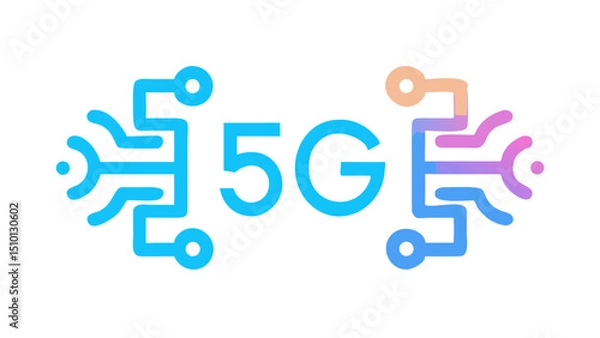 Fototapeta 5G Network
