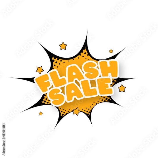 Fototapeta Promotional labels with transparent background. Flash sale labels with transparent background.