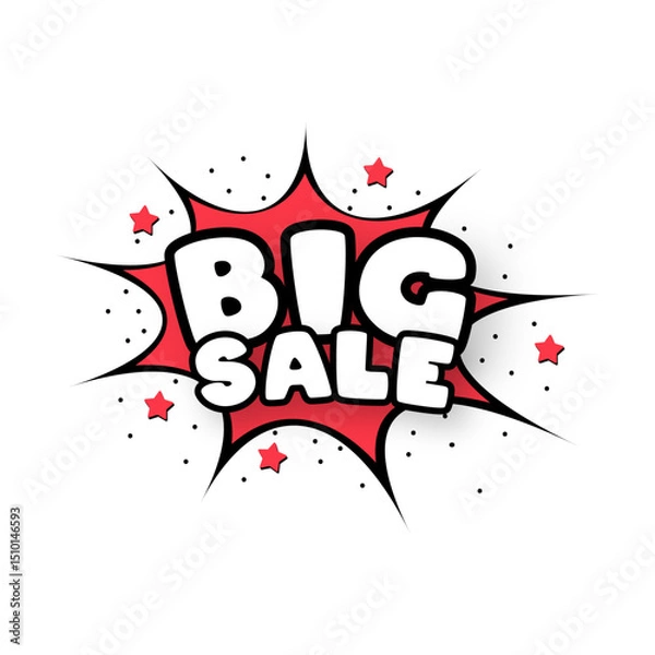 Fototapeta Promotional labels with transparent background. Big sale labels with transparent background.