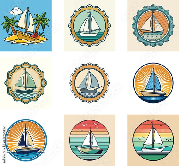 Fototapeta set of icons of the symbols of the zodiac