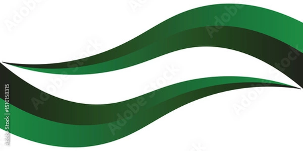Fototapeta Modern green background. Graphic design pattern background template with dynamic wave shapes. modern vector ilustration