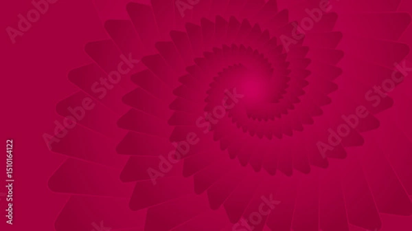 Obraz Abstract red background with natural spiraling geometric fibonacci pattern, banner for psychology and spiritual development with golden ratio grid.