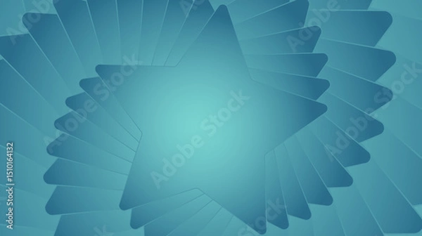 Obraz Abstract teal background with natural spiraling geometric fibonacci pattern, banner for psychology and spiritual development with golden ratio grid.