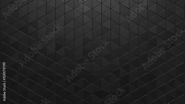Fototapeta Geometric background with triangle shape pattern - 3d illustration