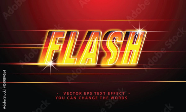 Fototapeta flash with text effect illustration