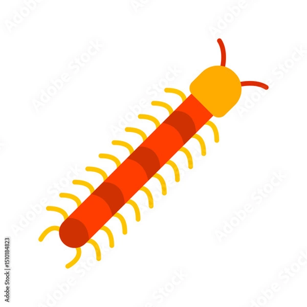 Fototapeta Centipede Vector Icon