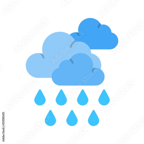 Fototapeta Monsoon Vector Icon