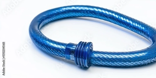 Fototapeta Washing machine water inlet hose on white background