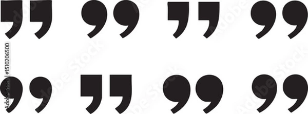 Fototapeta Quotation marks quote marks punctuation speech marks speech symbol