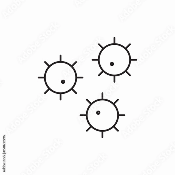 Obraz virus infection group icon vector sign