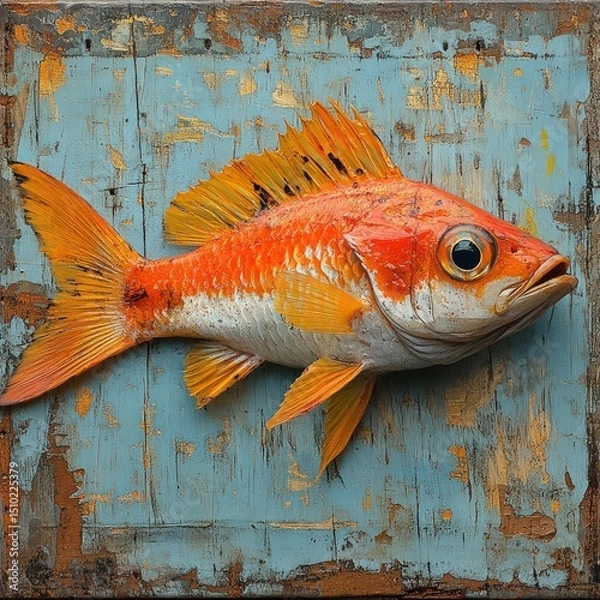 Obraz Detailed depiction of a vibrant fish.  Intricate textures and colors