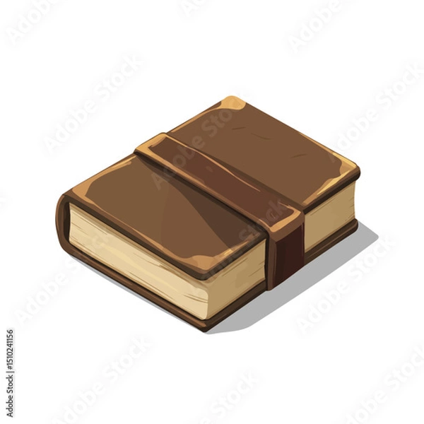 Obraz 2D flat Textbook vector illustration, isolated on a white background.