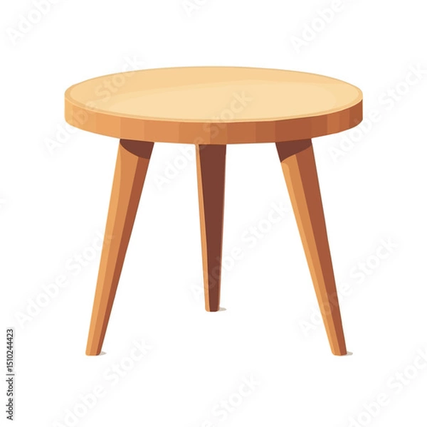 Obraz Side Table vector 2D flat illustration, isolated on a white background.