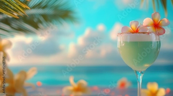 Obraz drink a cocktail on vacation. Selective focus. nature