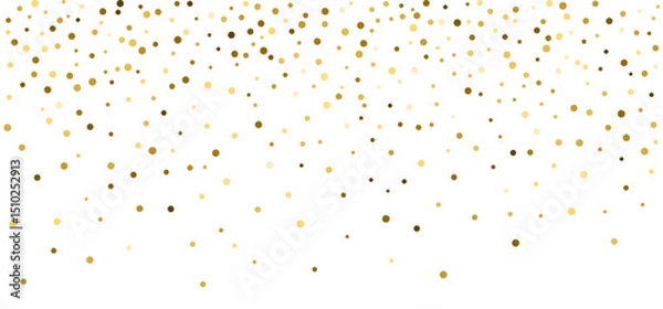 Obraz Firework golden confetti pattern background gradient. Vector gold glitter carnival dust texture.