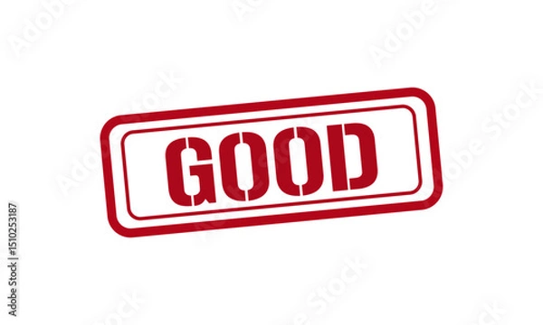 Fototapeta GOOD red stamp text vector, rubber stamp