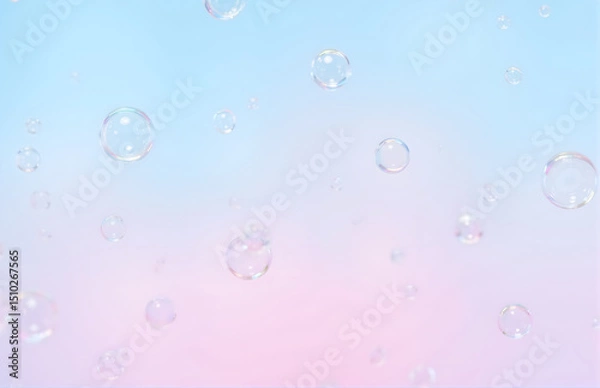 Fototapeta Bubbles on a Dreamy Gradient Background