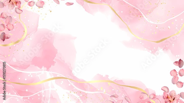 Obraz Dreamy Pink White Botanical Wallpaper