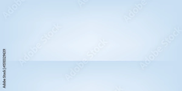 Fototapeta Blue studio room. Limbo light background. Abstract 3d backdrop for product presentation. Minimal wall scene. Showcase, promotion display modern