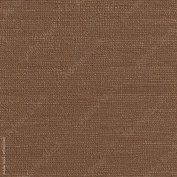 Fototapeta Coarse brown woven fabric texture with crosshatch pattern, burlap textile background for rustic design
