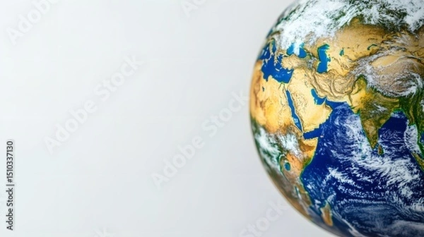 Obraz Detailed Earth Globe Map Showing Asia and Middle East
