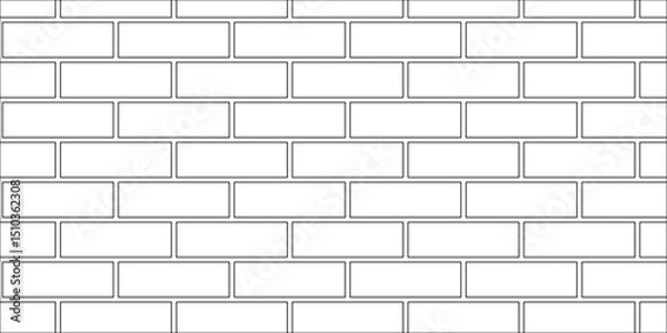 Obraz Pavement seamless mosaic stone concrete wall surface tiles. subway vector block rock white brick wall texture background.	
