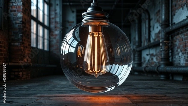 Obraz lamp on the wall