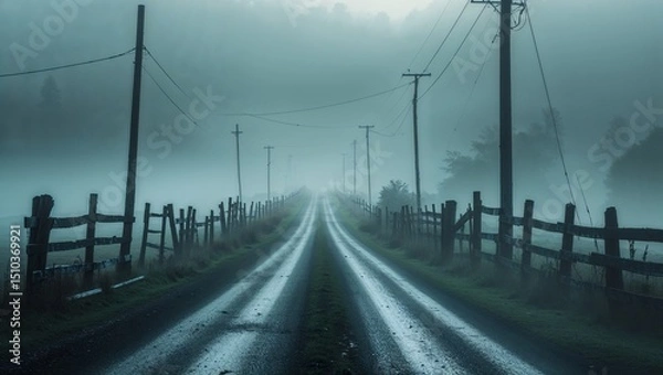 Obraz road in fog