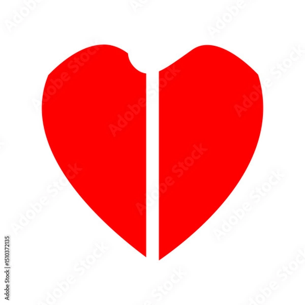 Obraz broken heart icon vector 