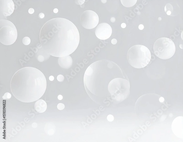Fototapeta 白い泡が飛んでいるシンプルな背景