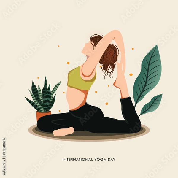 Obraz Honoring Flexibility and Focus on International Yoga Day
