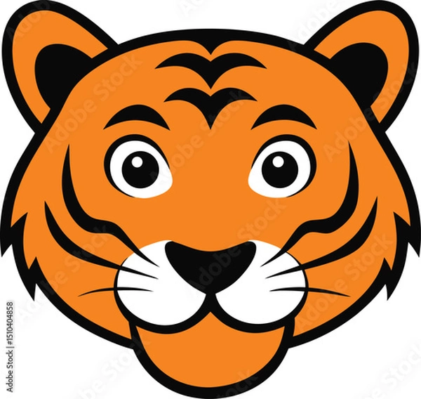 Obraz tiger head clipart vector on transparent