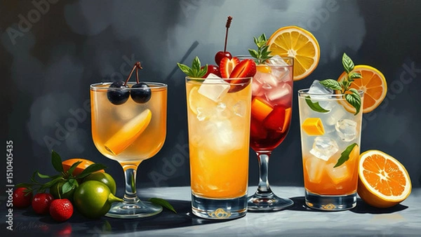 Obraz cocktail with lime
