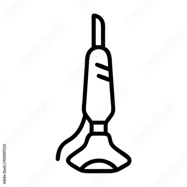 Fototapeta Iron illustration in minimal vector style, concept of appliances, vector  