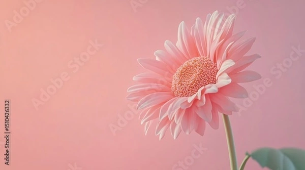 Obraz vibrant spring flower in full pink bloom isolated on a pastel background perfect for romantic seasonal floral design concepts