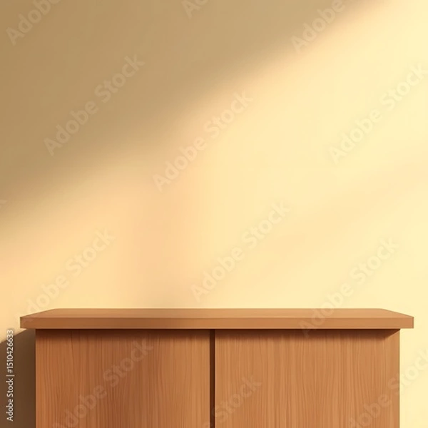 Obraz empty wooden shelf