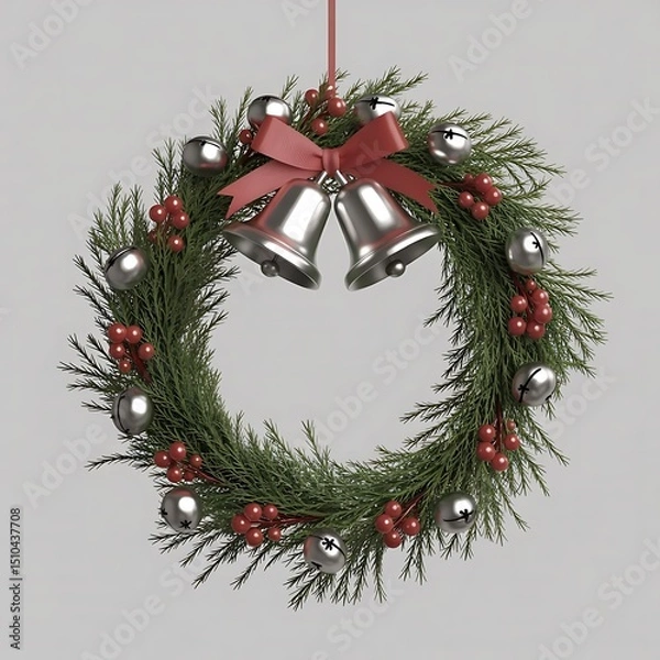 Obraz christmas, minimalist, pink, tree, pastel, holiday, modern, festive, design, decoration, simple, soft, elegant, background, newyear, creative, xmas, light, star, abstract, art, winter, stylish, illust