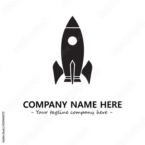 Obraz Rocket silhouette logo company design vector illustration