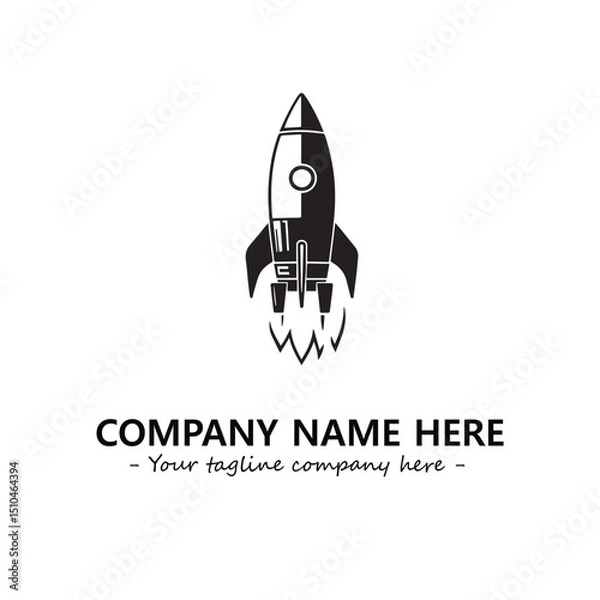 Obraz Rocket silhouette logo company design vector illustration