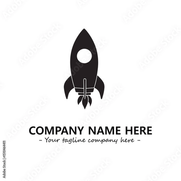 Obraz Rocket silhouette logo company design vector illustration