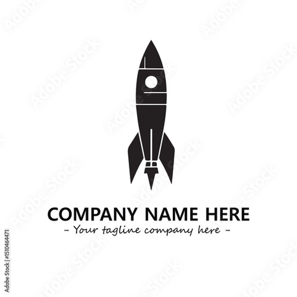 Obraz Rocket silhouette logo company design vector illustration