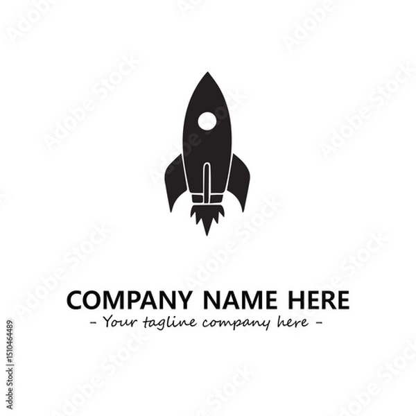 Obraz Rocket silhouette logo company design vector illustration