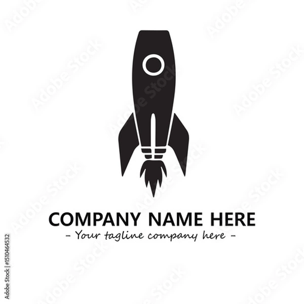 Obraz Rocket silhouette logo company design vector illustration