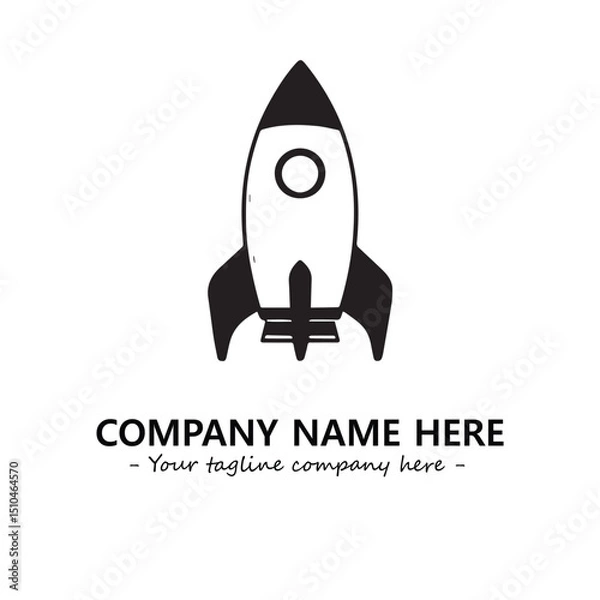 Obraz Rocket silhouette logo company design vector illustration