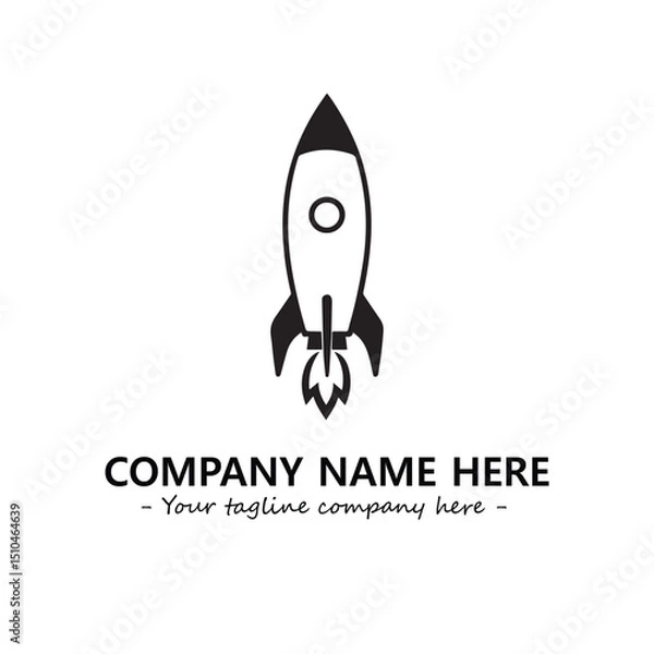 Obraz Rocket silhouette logo company design vector illustration