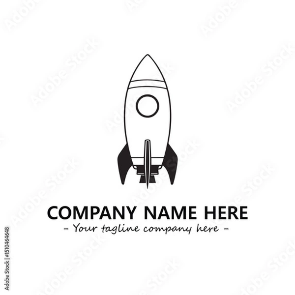Obraz Rocket silhouette logo company design vector illustration