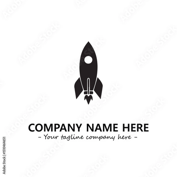 Obraz Rocket silhouette logo company design vector illustration